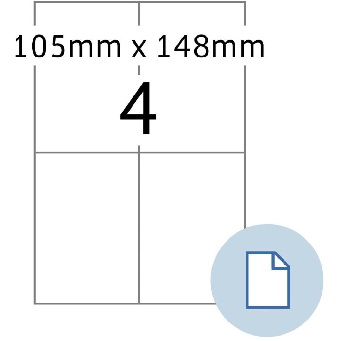 HERMA 8404 Etichette per fogli A4 bianco 105x148 mm 500 fogli 2000 etichette