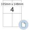 HERMA 8404 Etichette per fogli A4 bianco 105x148 mm 500 fogli 2000 etichette