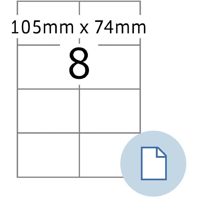HERMA 8408 Etichette in fogli A4 bianco 105x74 mm 500 fogli 4000 etichette