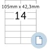 HERMA 8414 Foglio etichette A4 bianco 105x42,3 mm 500 fogli 7000 etichette