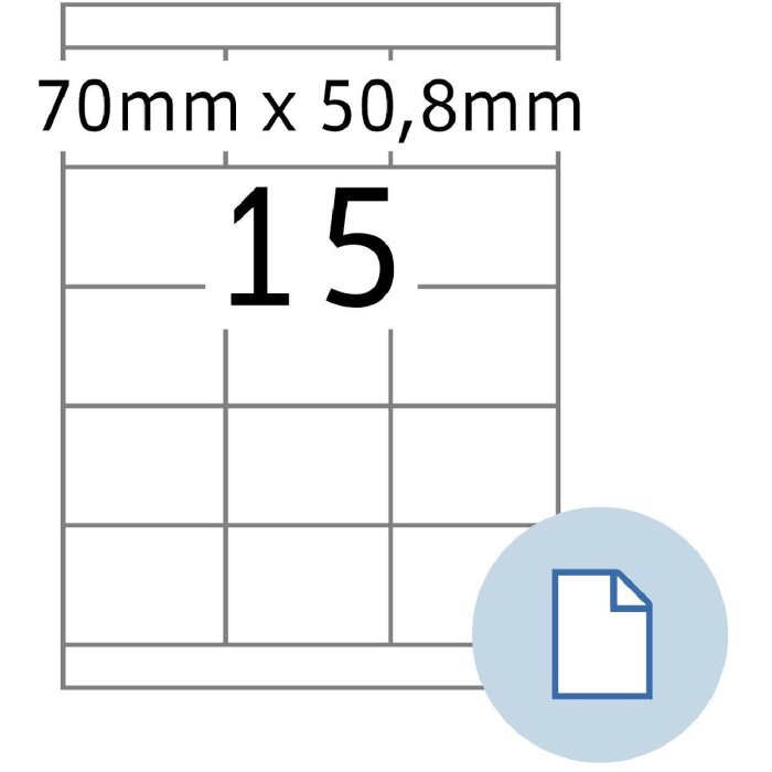 HERMA 8415 Etichette in fogli A4 bianco 70x50,8 mm 500 fogli 7500 etichette