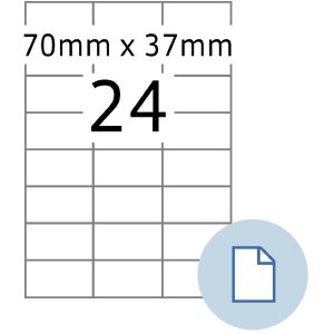 HERMA 8424 Etichette per fogli A4 carta bianca 70x37 mm...