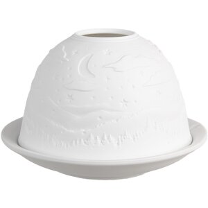 Clayre & Eef 6CE1815 Portacandele Bianco Ø...