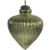 Clayre & Eef 6GL4558XL Guaina natalizia in vetro verde boemia Ø 16x20 cm