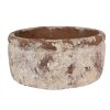 Clayre & Eef 6TE0529L Vaso da fiori in terracotta beige marrone Ø 23x11 cm Stile country