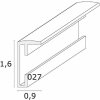 Deknudt S027S2 Cornice semplice alluminio nero lucido 18,0 x24,0 cm