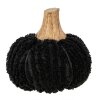Clayre & Eef 65397 Zucca decorativa nera Ø 9x8 cm Stile Country