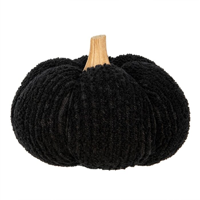 Clayre & Eef 65399 Zucca decorativa nera Ø 15x12 cm Stile Country