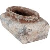 Clayre & Eef 6TE0522M Vaso da fiori in terracotta beige grigio 22x12x8 cm