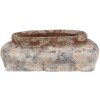 Clayre & Eef 6TE0522M Vaso da fiori in terracotta beige grigio 22x12x8 cm
