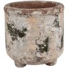 Clayre & Eef 6TE0525L Vaso da fiori in terracotta beige verde Ø 17x17 cm Stile country
