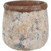 Clayre & Eef 6TE0527L Vaso da fiori in terracotta beige Ø 18x17 cm Stile country