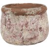 Clayre & Eef 6TE0527S Vaso da fiori in terracotta beige Ø 13x9 cm Stile country