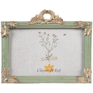 Clayre & Eef 2F1140 Portafoto Verde Oro 17x2x14 cm 10x15 cm