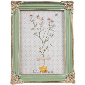 Clayre & Eef 2F1141 Portafoto 16x2x21 cm Verde Oro...