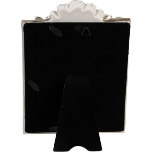 Clayre & Eef 2F1142 Cornice per quadri Bianco Argento 14x2x22 cm / 10x15 cm