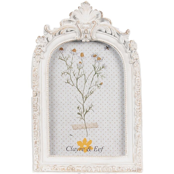 Clayre & Eef 2F1143 Portafoto Bianco 13x2x31 cm 10x15 cm