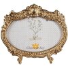 Clayre & Eef 2F1144 Portafoto color oro 17x2x15 cm / 10x15 cm Ovale Barocco