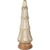 Clayre & Eef 65394 Albero di Natale Ø 15x45 cm Legno di vetro color oro stile country