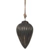 Clayre & Eef 6GL4526S Guaina per albero di Natale nero argento Ø 10x13 cm