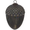 Clayre & Eef 6GL4528L Guaina natalizia oro nero 15x21 cm vetro barocco