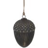 Clayre & Eef 6GL4528L Guaina natalizia oro nero 15x21 cm vetro barocco