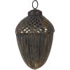 Clayre & Eef 6GL4528S Stelle filanti per albero di Natale oro nero Ø 7x10 cm