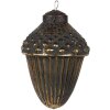 Clayre & Eef 6GL4528XS Guaina per albero di Natale Oro Nero Ø 6x8 cm