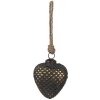 Clayre & Eef 6GL4529M Guaina per albero di Natale cuore oro nero 8x4x9 cm
