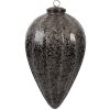 Clayre & Eef 6GL4530L Guaina natalizia nero argento Ø 17x26 cm in vetro