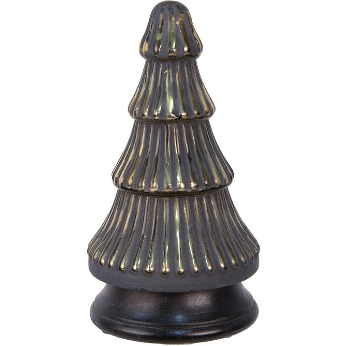 Clayre & Eef 65382 Albero di Natale Grigio Oro Ø 14x25 cm