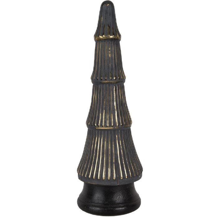 Clayre & Eef 65383 Albero di Natale Grigio Oro Ø 15x45 cm