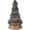 Clayre & Eef 65386 Albero di Natale Argento Nero Ø 13x24 cm