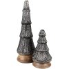 Clayre & Eef 65386 Albero di Natale Argento Nero Ø 13x24 cm