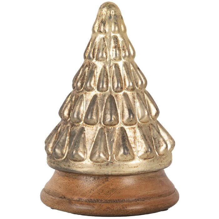 Clayre & Eef 65388 Albero di Natale color oro Ø 13x19 cm