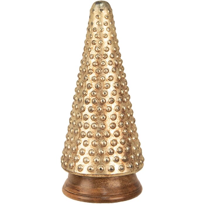 Clayre & Eef 65391 Albero di Natale color oro Ø 14x31 cm