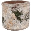Clayre & Eef 6TE0516S Vaso da fiori in terracotta beige verde Ø 12x11 cm Stile country