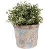Vaso da fiori Clayre & Eef Beige Verde Ø 14x12 cm Stile country