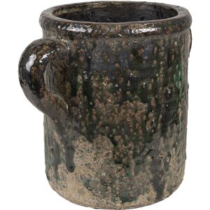 Clayre & Eef 6TE0521L Vaso da fiori verde 26x17x20 cm