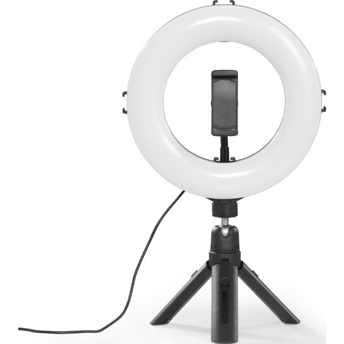 Hama 20497 LED Ring Light SpotLight Smart 80 II Set per smartphone Nero