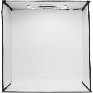 Hama Mobile Mini Photo Studio ToGo pieghevole box fotografico Luce anulare LED 50x50cm