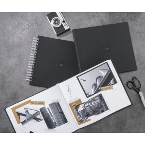 Hama Album a spirale Segni 28x24 cm 50 pagine bianche nero