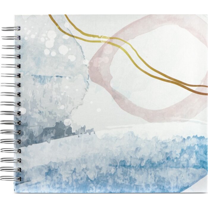 Hama Album a spirale acquerello blu 28x24 cm 50 pagine bianche