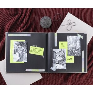 Hama Libro Album Ricordi 25x25cm 50 pagine nere Grigio