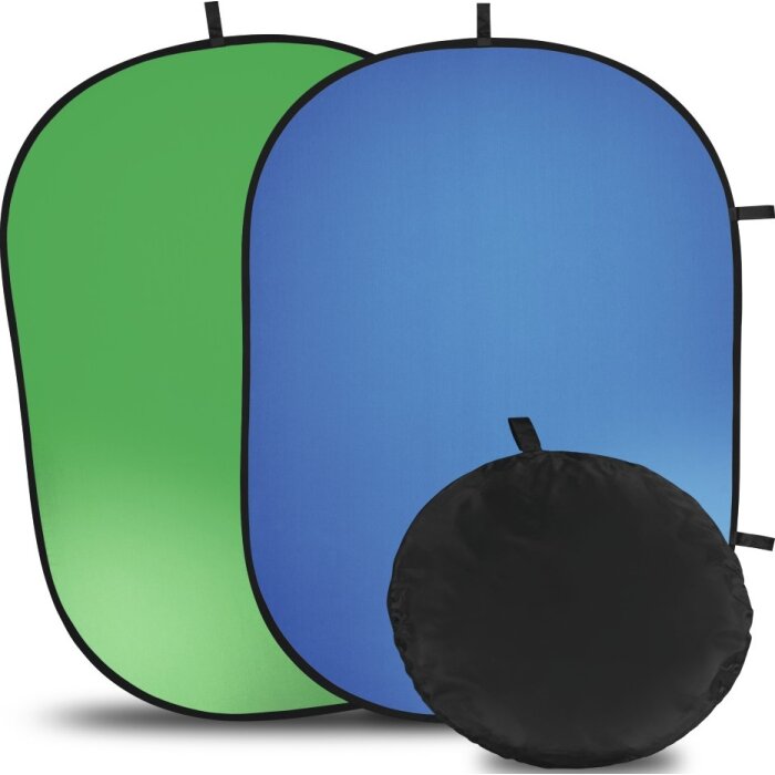Hama sfondo pieghevole 2in1 verde blu 150x200 cm per lo streaming di video di gioco