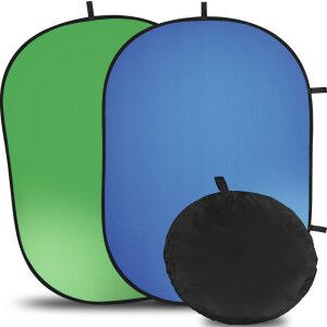 Hama sfondo pieghevole 2in1 verde blu 150x200 cm per lo...