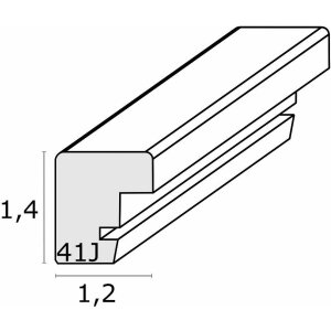 Deknudt S41JL2 Cornice di legno nera 15,0 x 15,0 cm