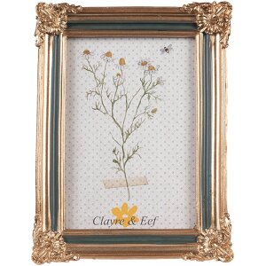 Clayre & Eef 2F1148 Portafoto Oro Verde 13x2x18 cm...