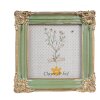 Clayre & Eef 2F1149 Portafoto Verde Oro 13x2x13 cm 10x10 cm
