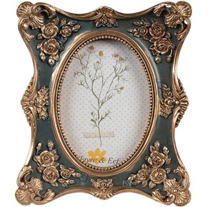 Clayre & Eef 2F1151 Portafoto Verde Oro 11x2x13 cm...